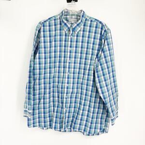 Paul Fredrick Men’s Button Down Multi Color Non-iron Long sleeve Size 19 36-37